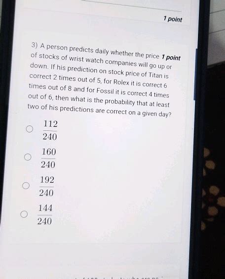 a person predicts daily whether the price of stocks of wrist watch .